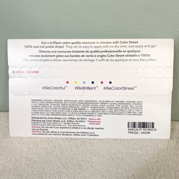 Color Street 100% Real Nail Polish Strips Deep Purple NWT - Picture 5 of 5